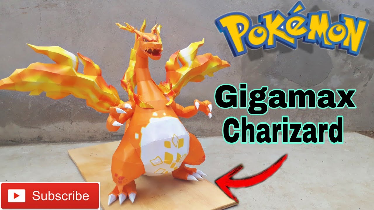 Gigamax charizard pokemon papercraft /papercraft pokemon / 종이 공예 기가 맥스 / charizard de papel