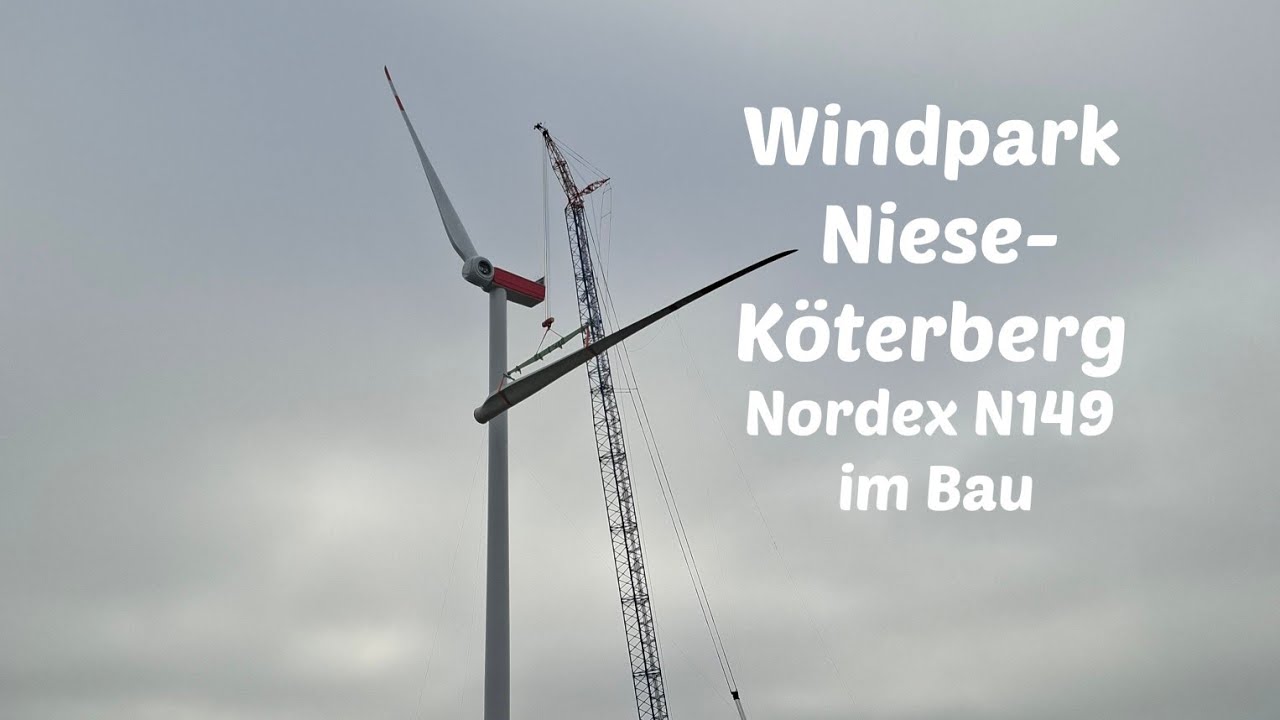 Repowering im Windpark Niese-Köterberg | Aufbau der Nordex N149!