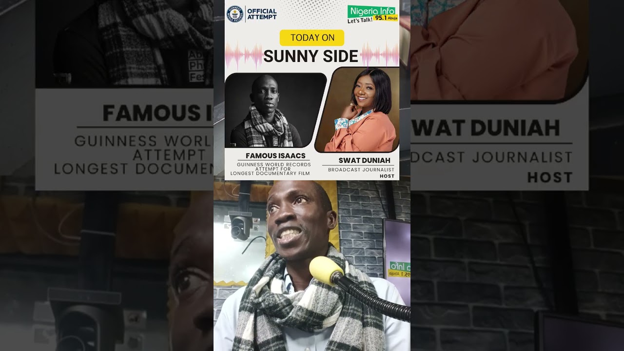 Famous Isaacs chats with Nigeria Info Abuja's Swat Duniah about his Guinness World Record attempt