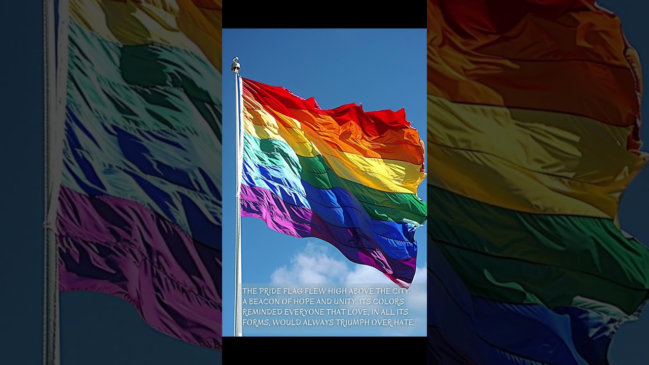Beacon of Hope: Inspiring Gay Pride Canvas Wall Art, Based on Uplifting 2-Sentence Story