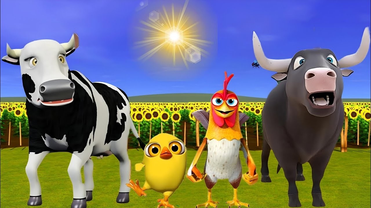 La Vaca Lola y Los Pollitos Dicen Pío | Canciones de la Granja de Zenón 2 | toro y dinosaurio