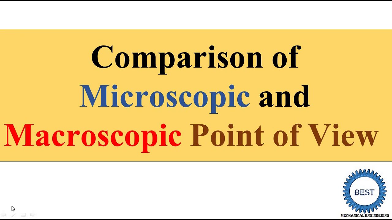 Comparison of Microscopic And Macroscopic Point of View