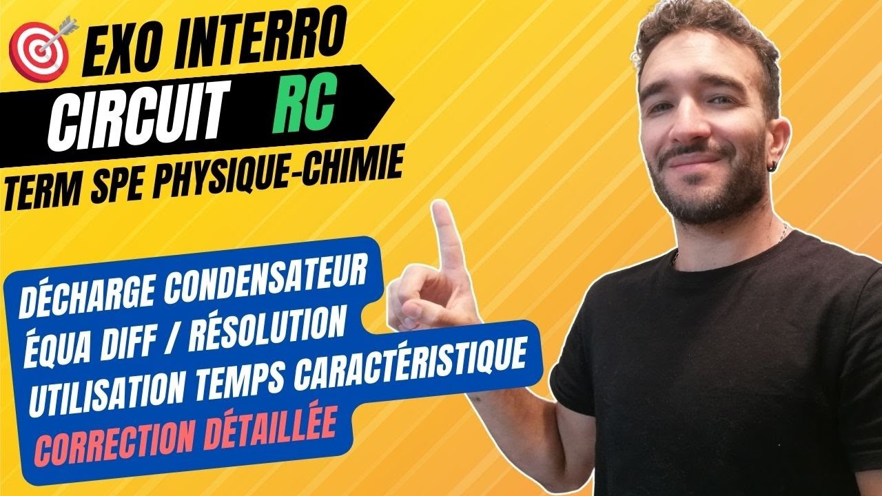 TERM SPÉ PHYSIQUE-CHIMIE / CIRCUIT RC / EXO CORRIGÉ INTERRO DÉCHARGE DU CONDENSATEUR