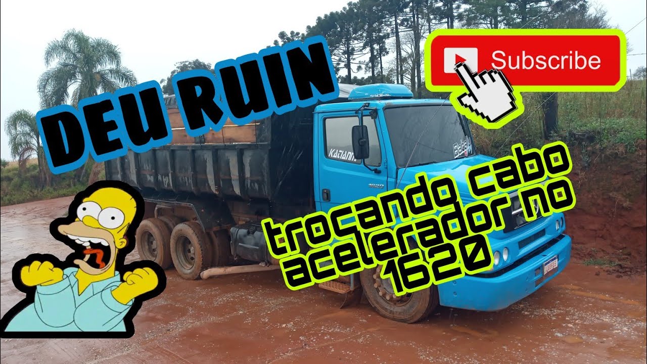 TROCANDO CABO DA LENTA (ACELERADOR) MB 1620 #298