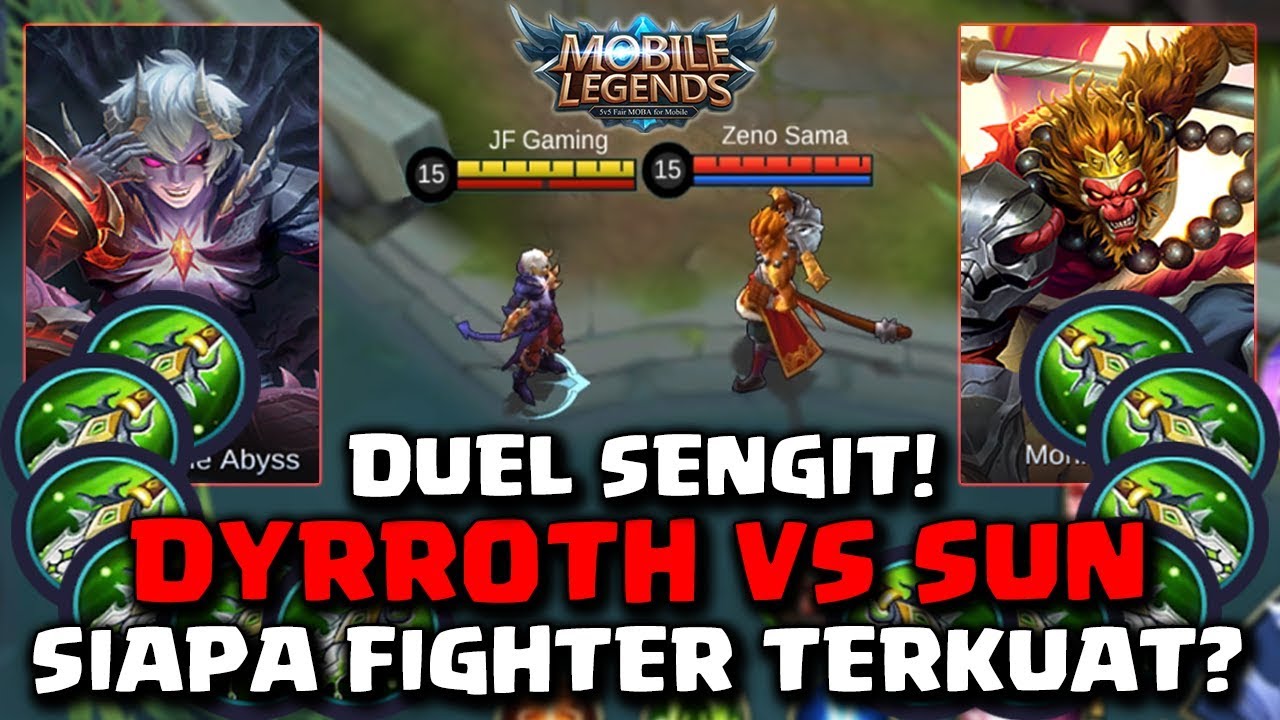 DYRROTTH VS SUN || SIAPA FIGHTER TERKUAT?! (MOBILE LEGENDS)
