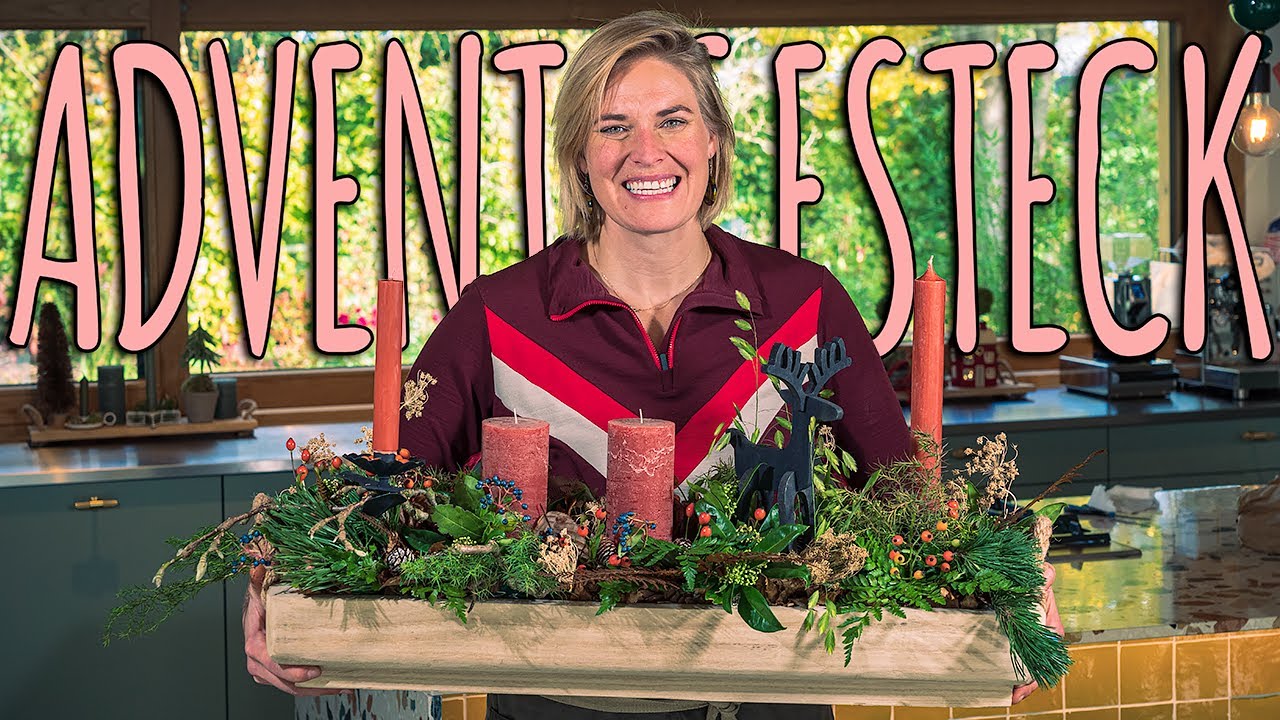 4 IDEEN FÜR LÄNGLICHE ADVENTSGESTECKE - DIY