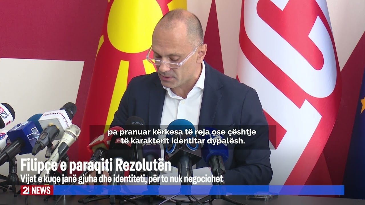 Filip&ccedil;e e paraqiti Rezolut&euml;n, vijat e kuqe jan&euml; gjuha dhe identiteti, p&euml;r to nuk negociohet