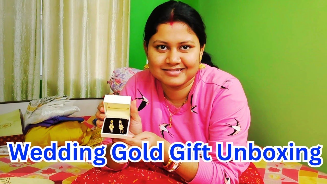বোন বিয়েতে কি কি সোনার গয়না গিফ্ট পেলো?? | Wedding Gold Gift Unboxing Video #goldjewellery