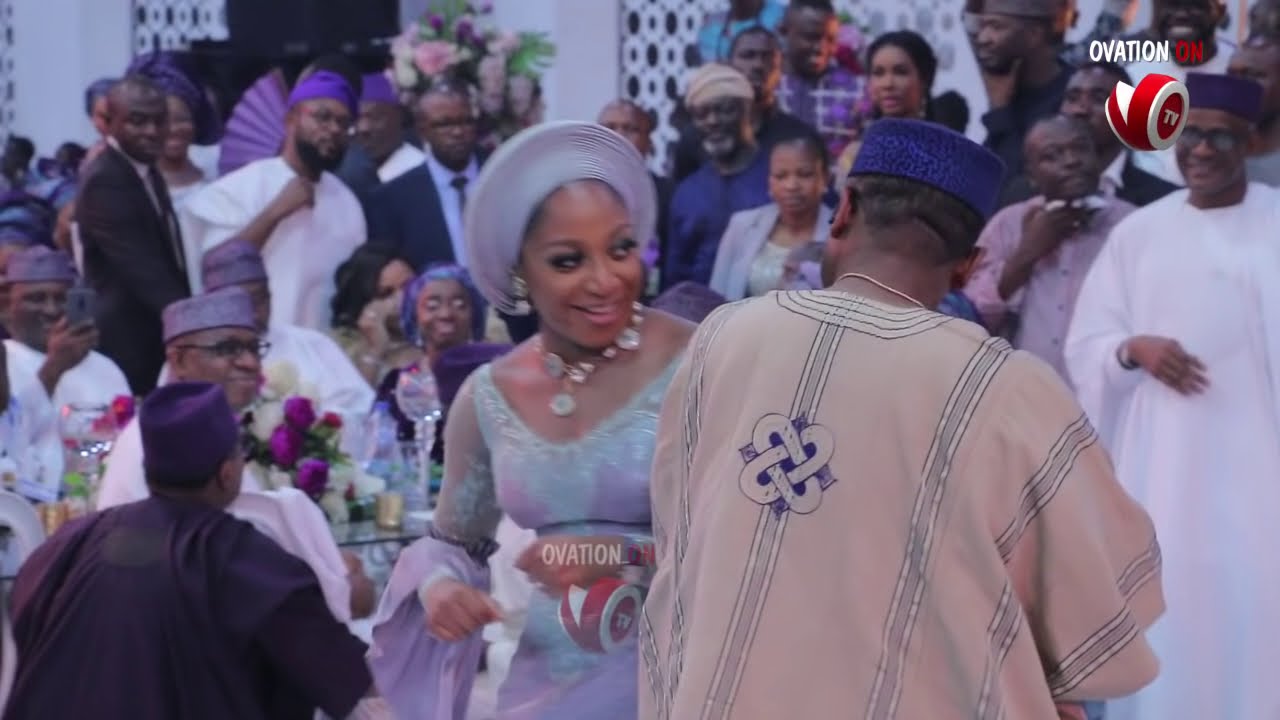 Mr Segun Awolowo Dances with Teni at his Daughter's Wedding