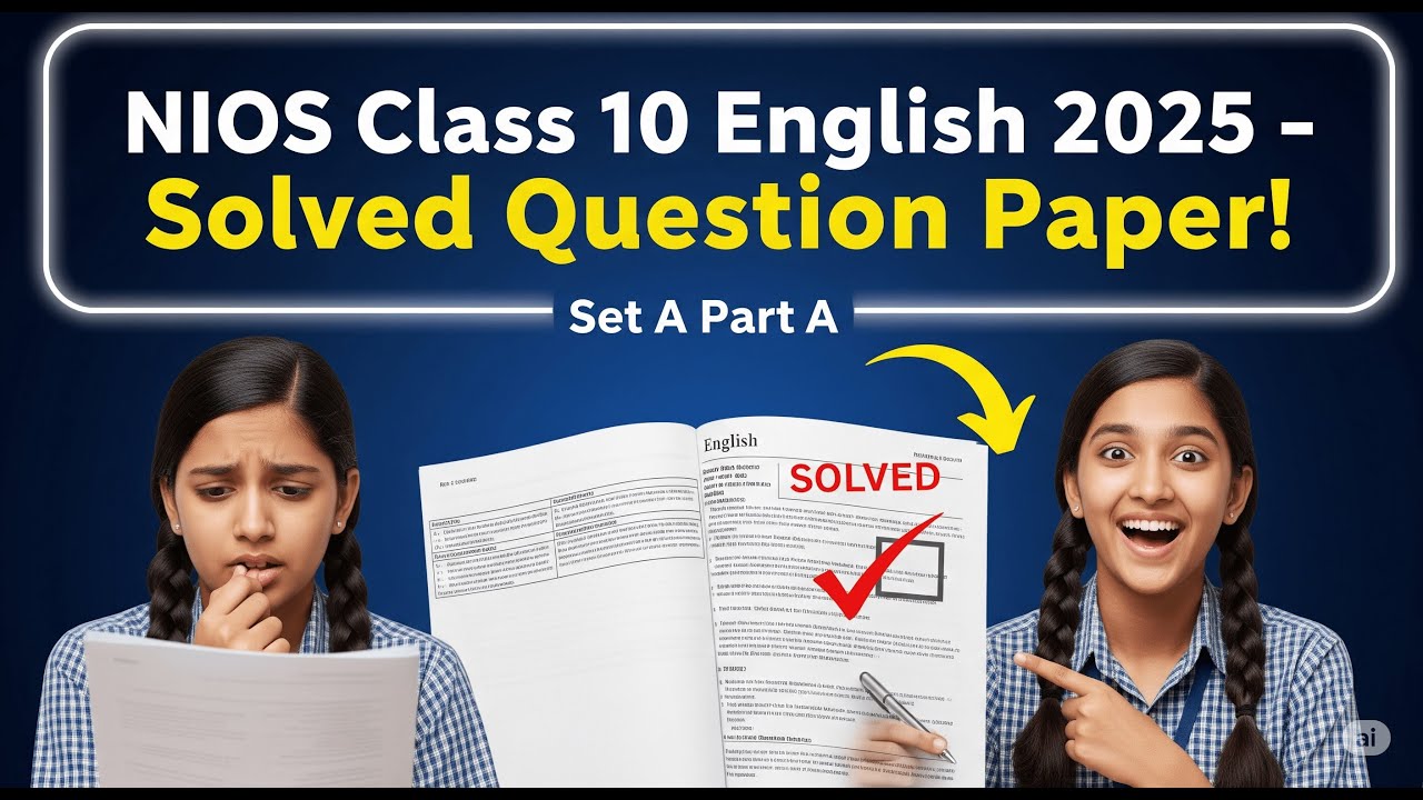 NIOS Previous Year Question Paper Class 10 Solved April 2025 | NIOS October Exam 2025 Prep | Part A