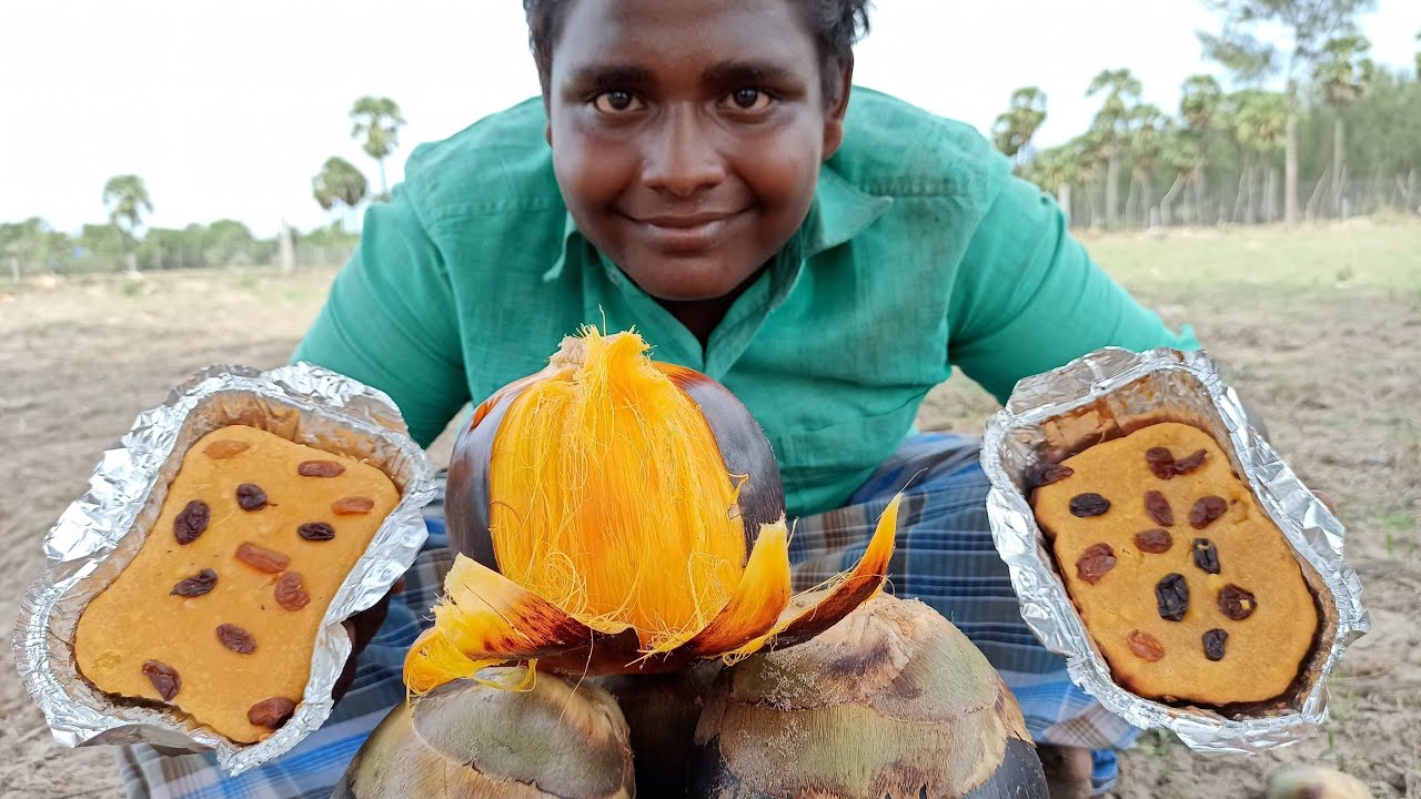Palm Fruit Cake|பனை பழத்தில் கேக்|Village Food Safari|Small Boy Suppu