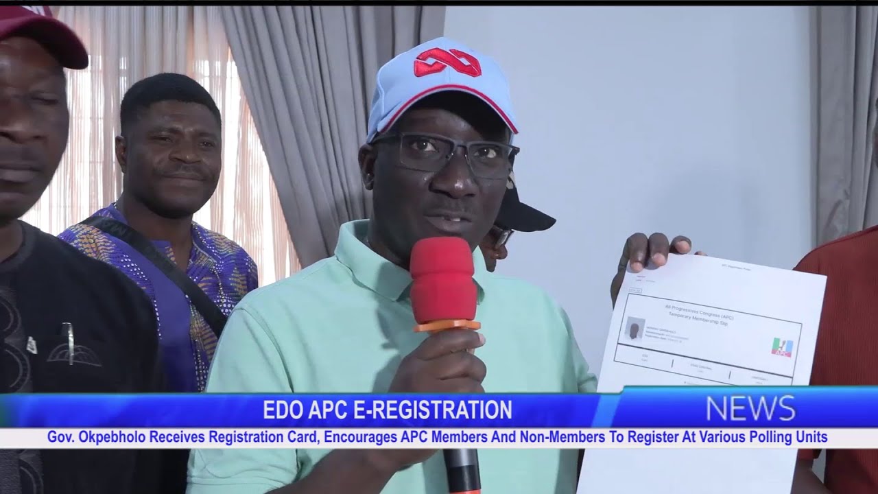 Gov. Okpebholo Receives Registration Card, Encourages APC Members And Non-Members To Register