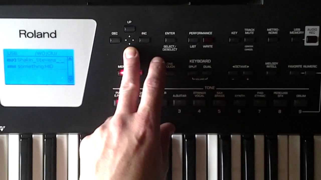 Roland BK-3 - obsługa pamięci USB (jakiinstrument.pl)