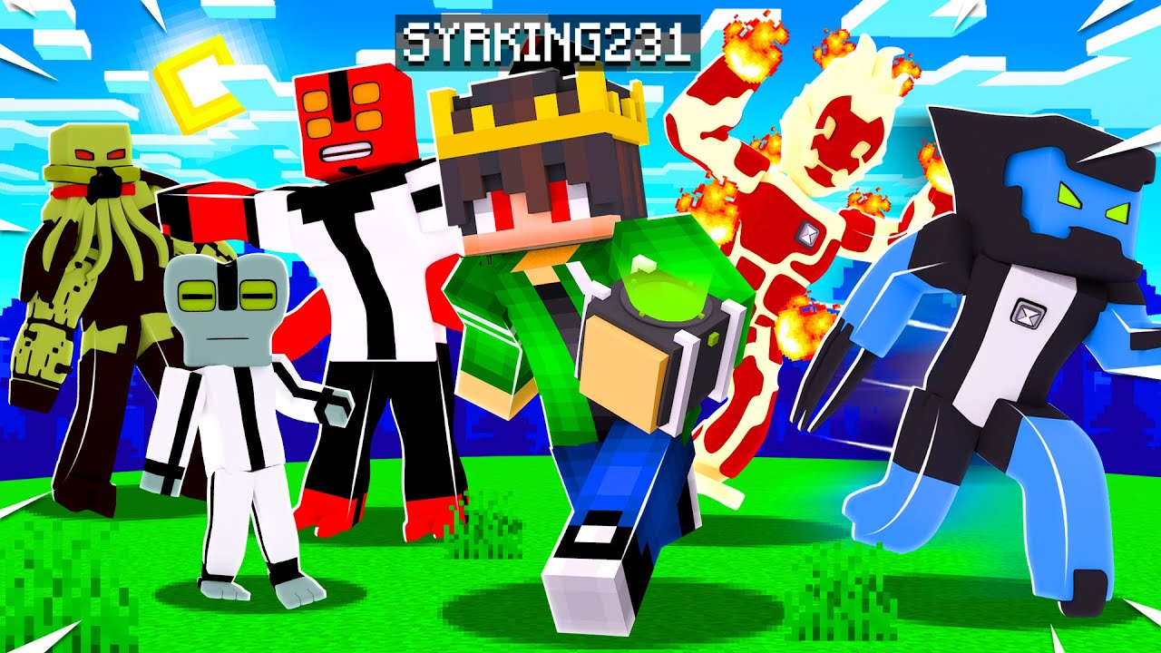 ماين كرافت لكن اقدر اتحول لفضائيين بن تن 😎🔥 | مين اقوى فضائي ؟ 😍