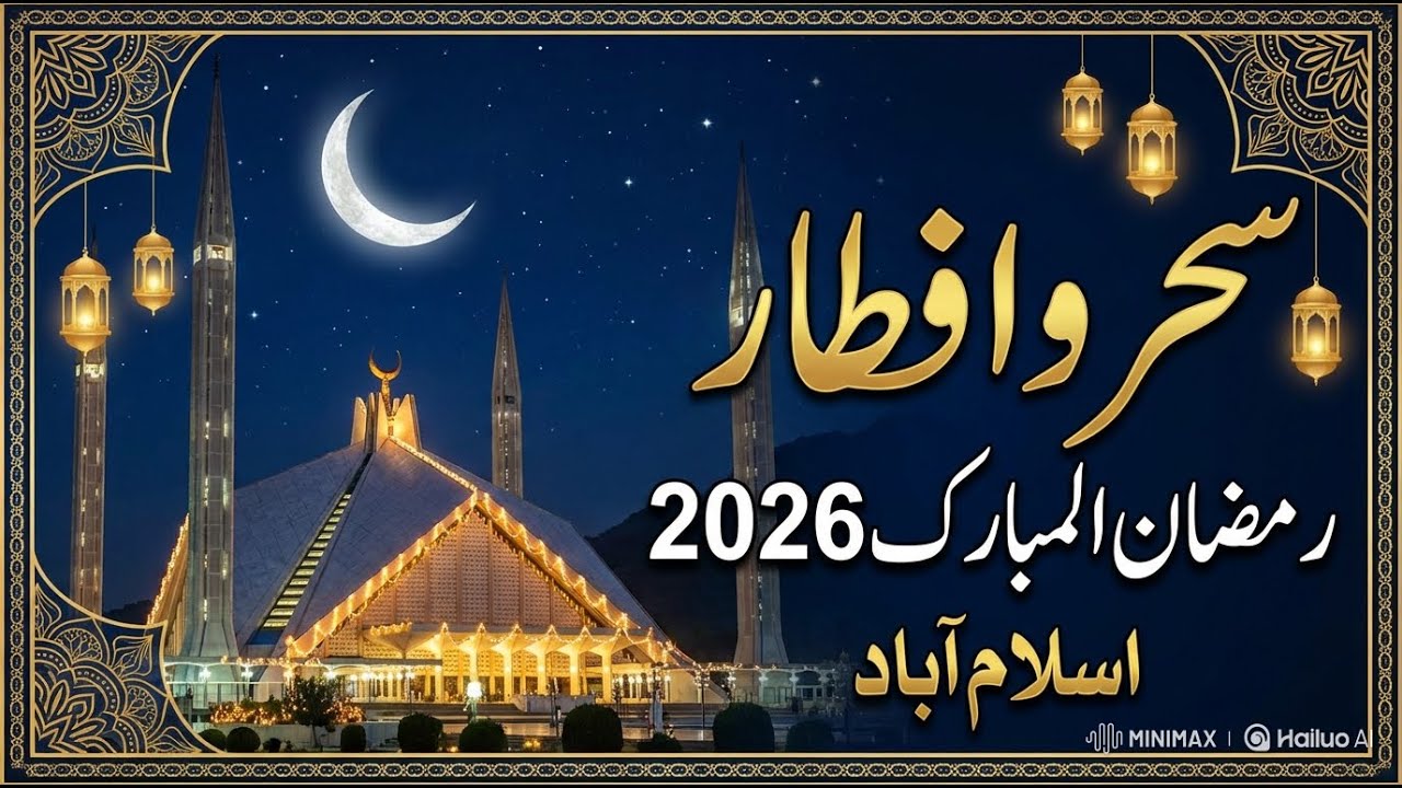 Ramadan Calendar 2026 Islamabad |SEHRI & IFTAR TIME Islamabad 2026 | Ramzan Schedule 2026|IFTV