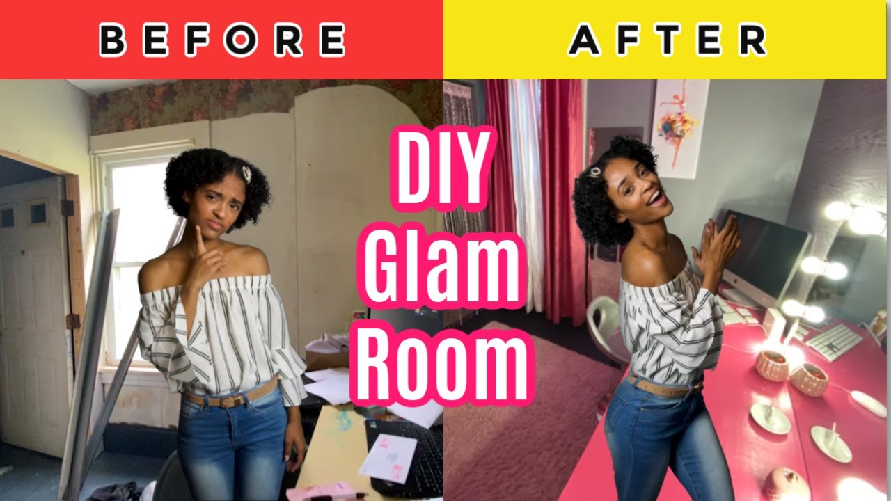 DIY Glam Room Makeover on a Budget | Renovating Walk-in Closet