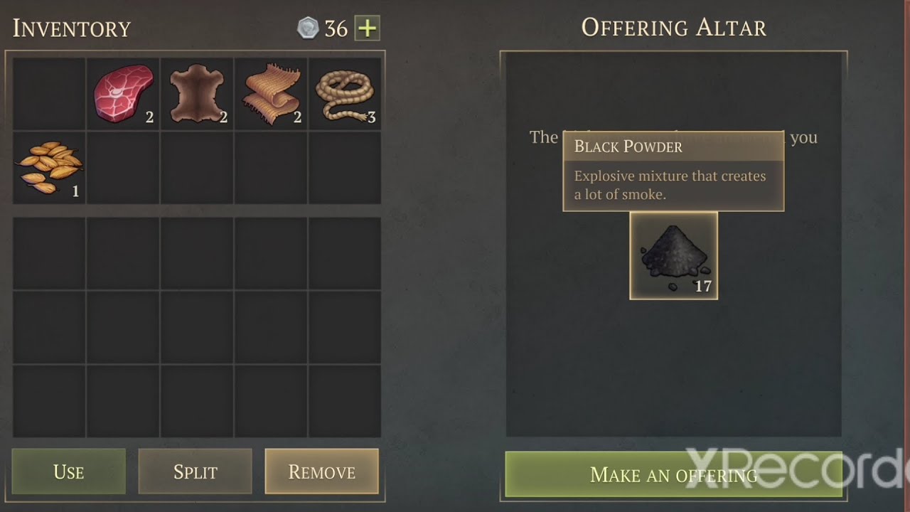 Grim Soul - Obtaining 17 Black Powder in Dark Offering 🤣🤣 Dark Offering &times;3