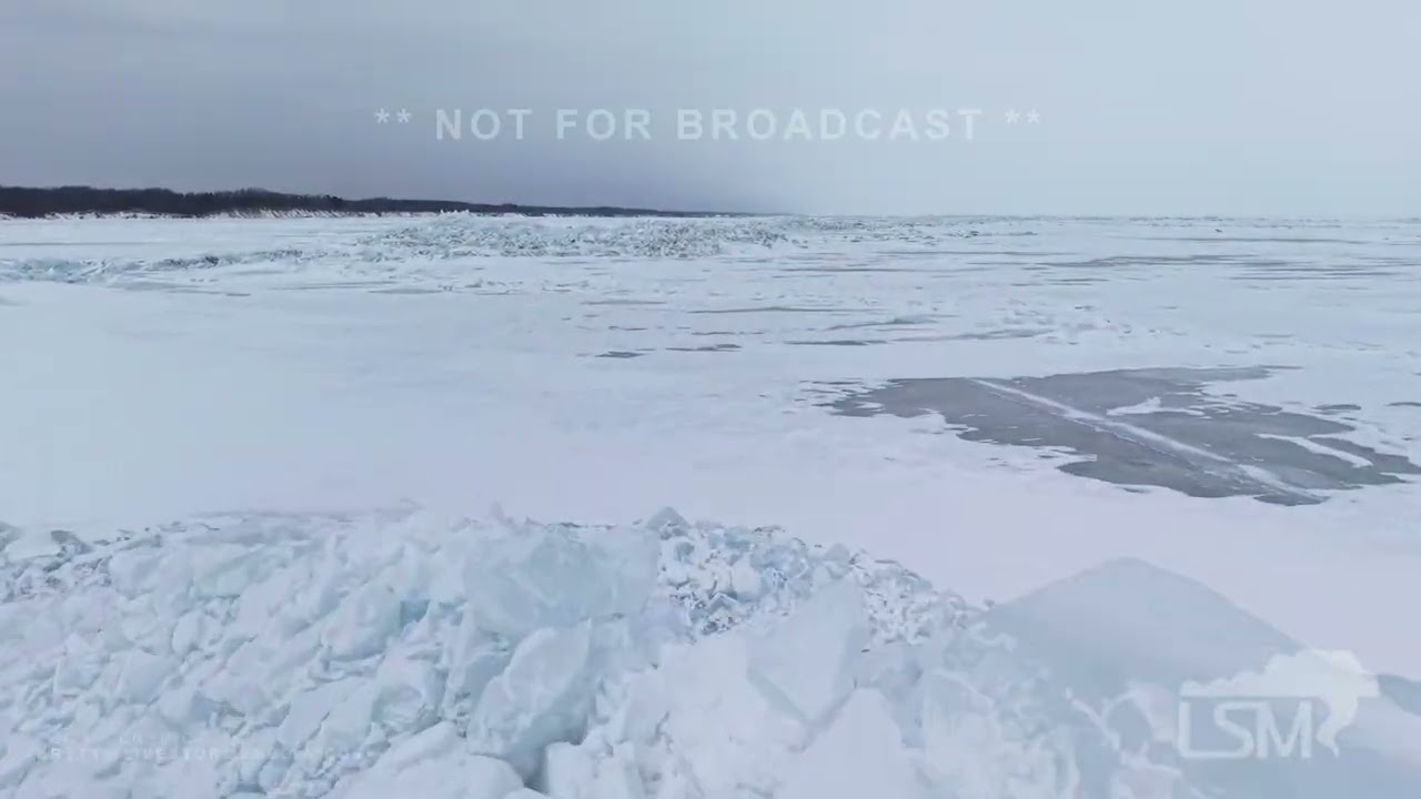 02-07-2026 Erie County, PA - Overnight Winds Create Towering Ice Mountains (20 foot plus) on Lake Er