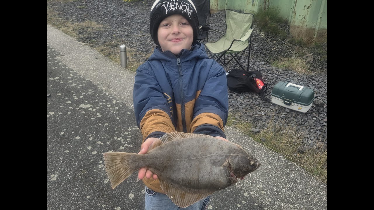 Catch and Cook Elbbutt( Flunder) Elbe, Hamburg Angeln. RIESEN Flunder!!