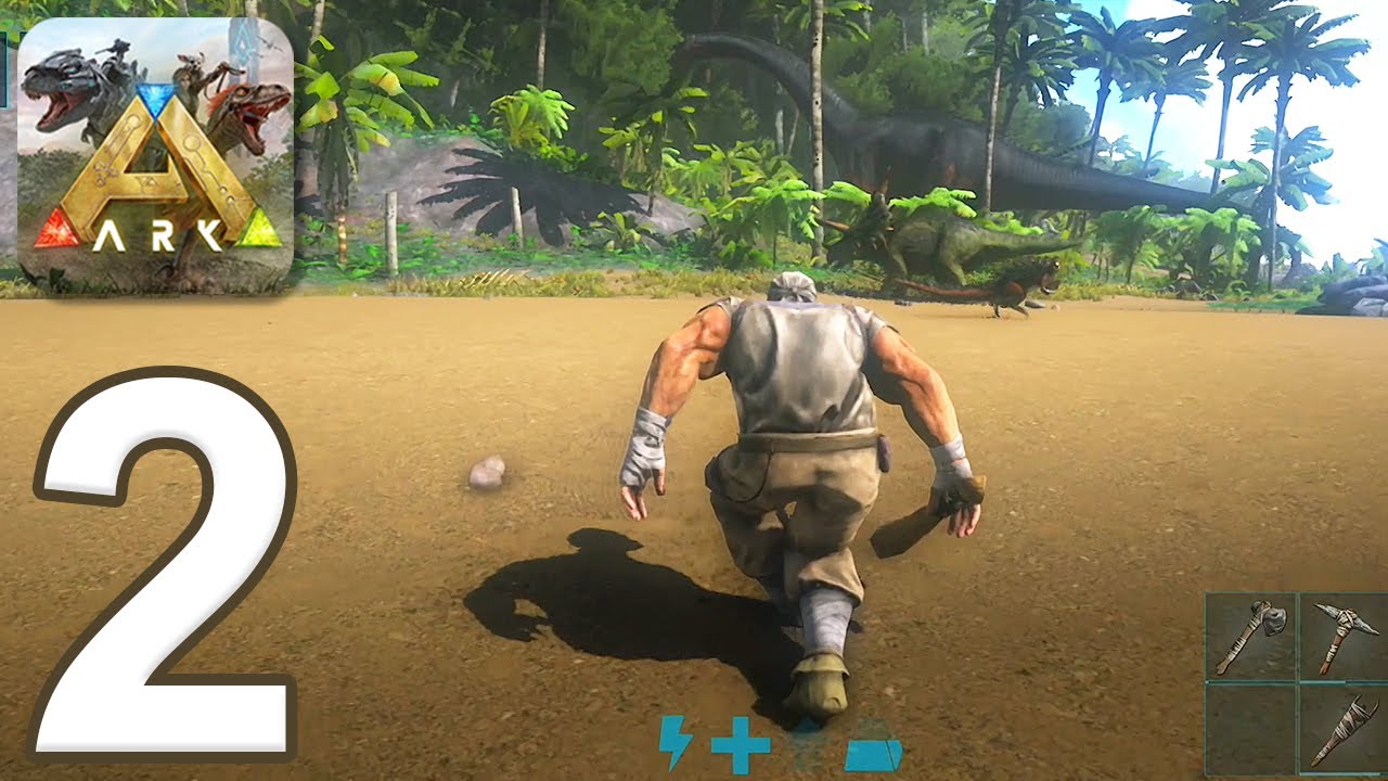 ARK: Ultimate Mobile Edition - Gameplay Walkthrough Part 2 - Third Person Mode (iOS, Android)