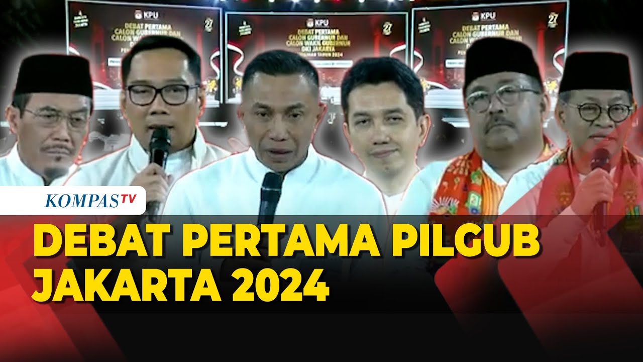 [FULL] Debat Pertama Pilgub Jakarta 2024: Adu Program Ridwan Kamil-Suswono, Pramono-Rano, Dharma-Kun