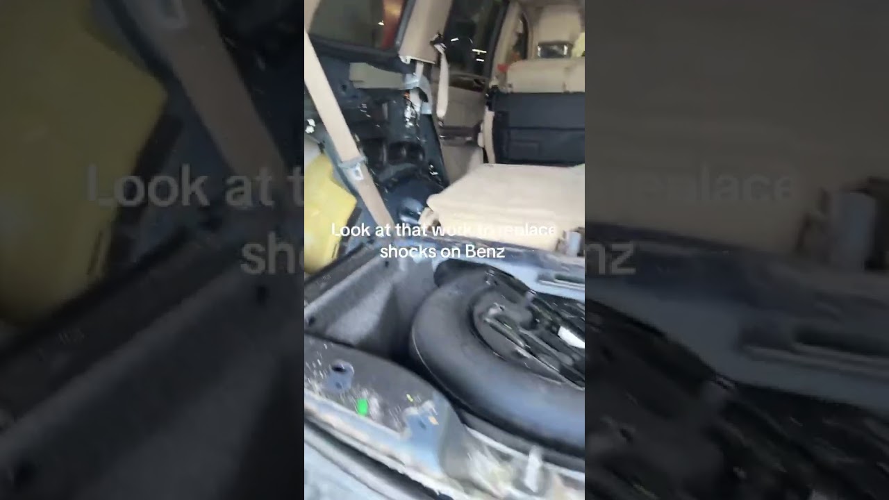 2013 Mercedes gl350 rear shock change #mercedes #gl350 #benz #foryou #fyp