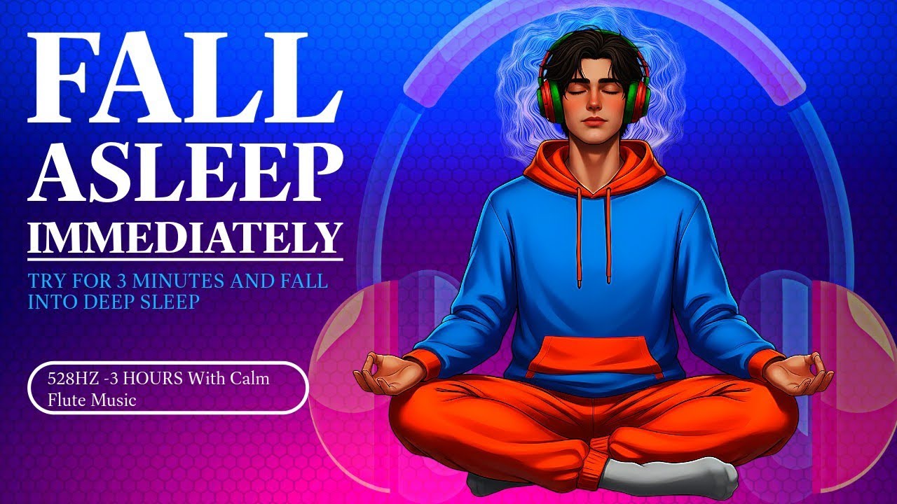 528HZ | With Calm Flute Music for Healing sleep, pain relief, relaxation, and emotional grounding.