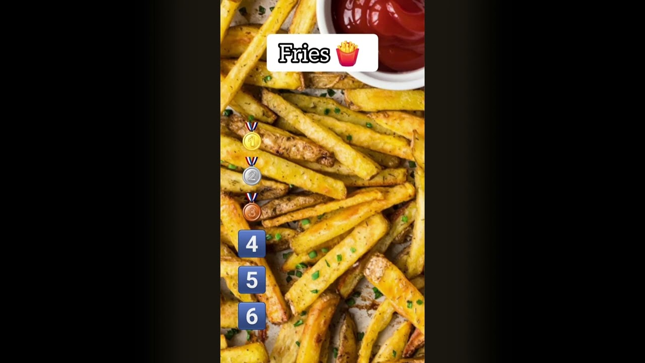 Rank these 6 foods but you can't change #shorts