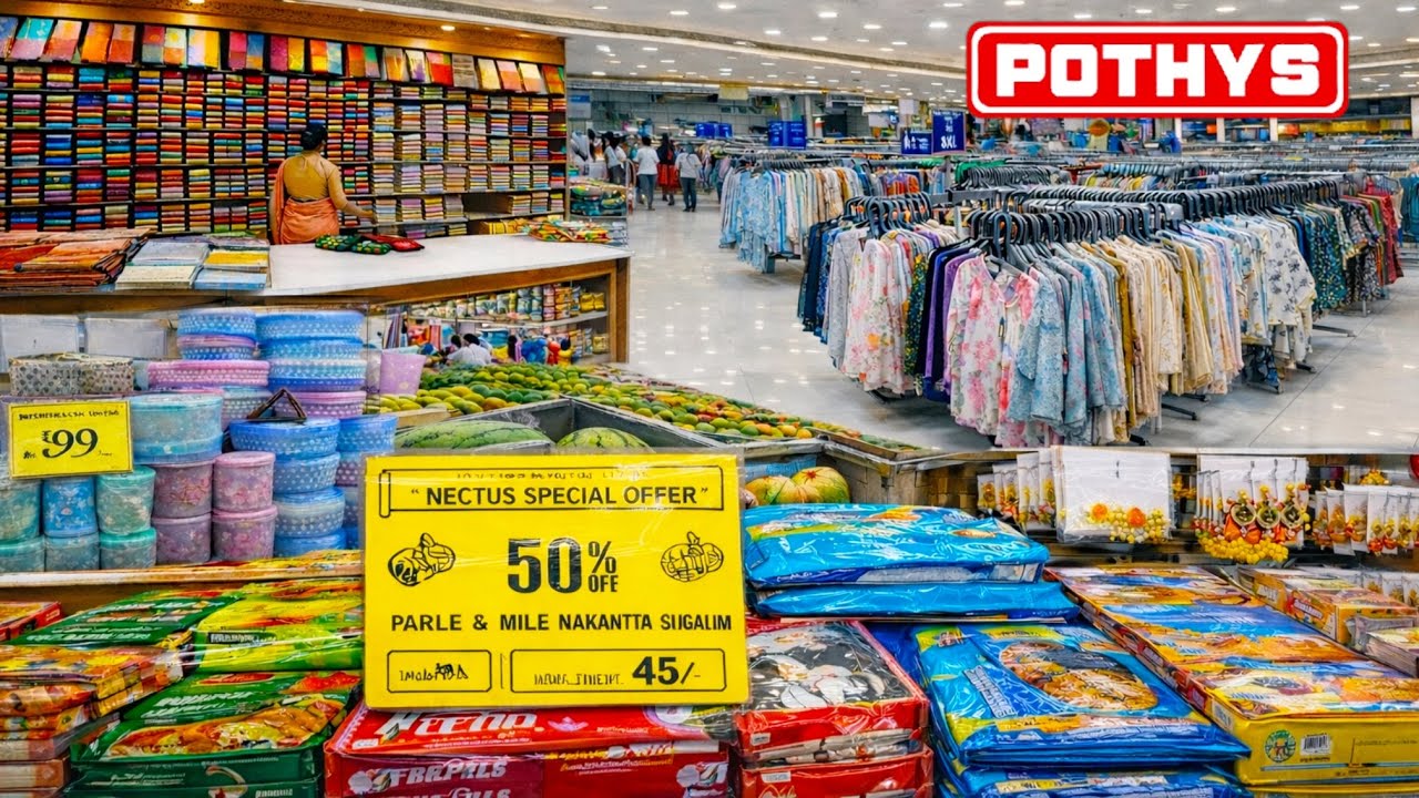 Pothys salem || mega discount offer sale || பொதிஸ் சேலம் || மெகா டிசௌண்ட்  ||sarees 