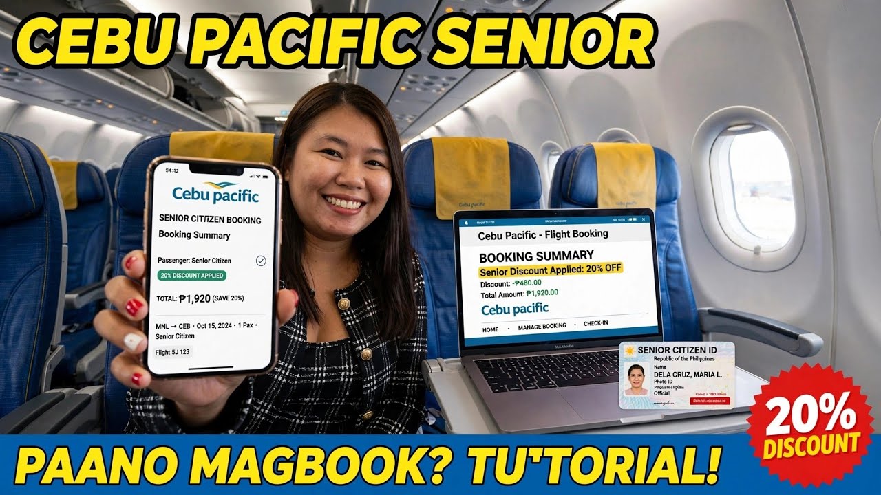 Cebu Pacific : Paano mgbook ng plane ticket kapag senior citizen  || Probinsyana Morena