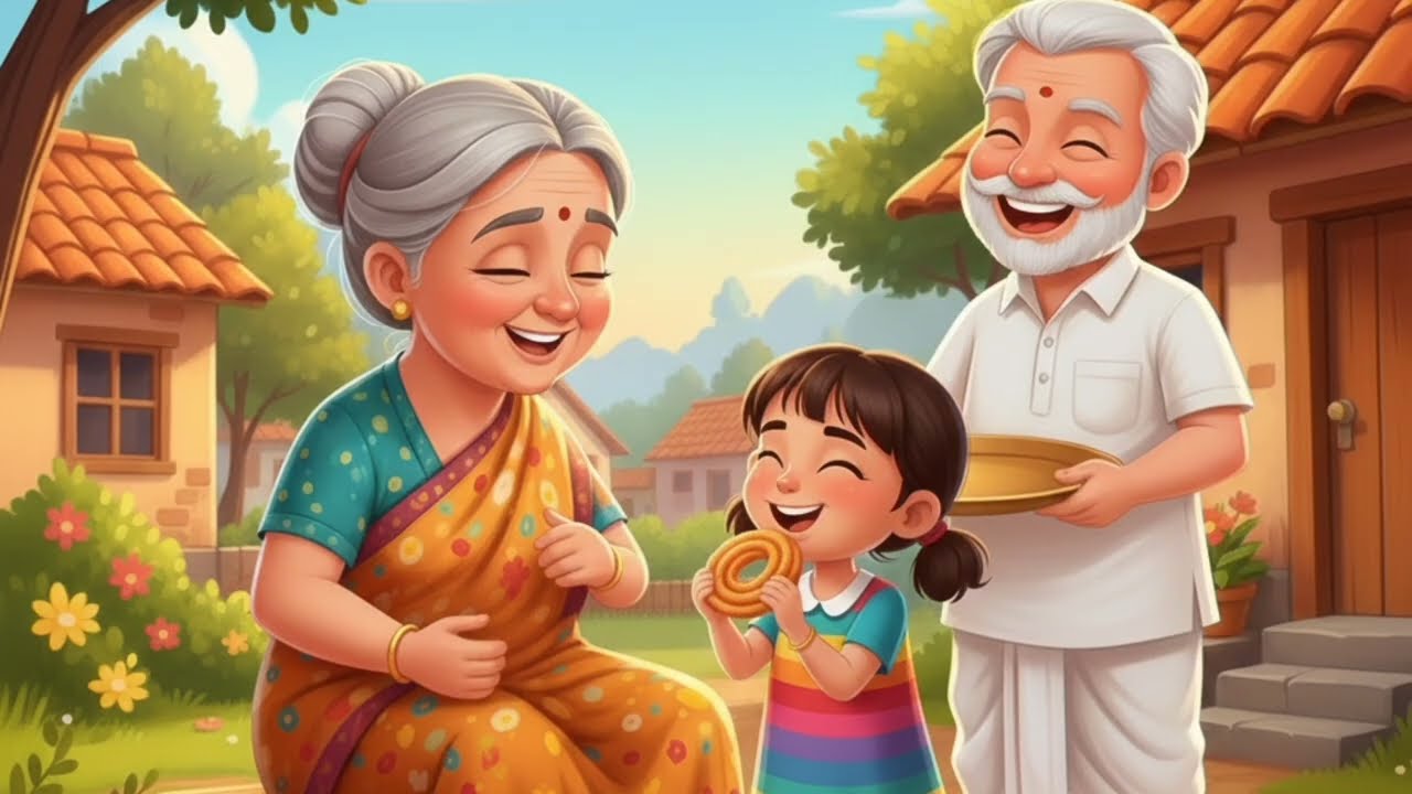மொறு மொறு முறுக்கு | Granny Murukku Song | Tamil Kids Rhyme | Village Cartoon Story