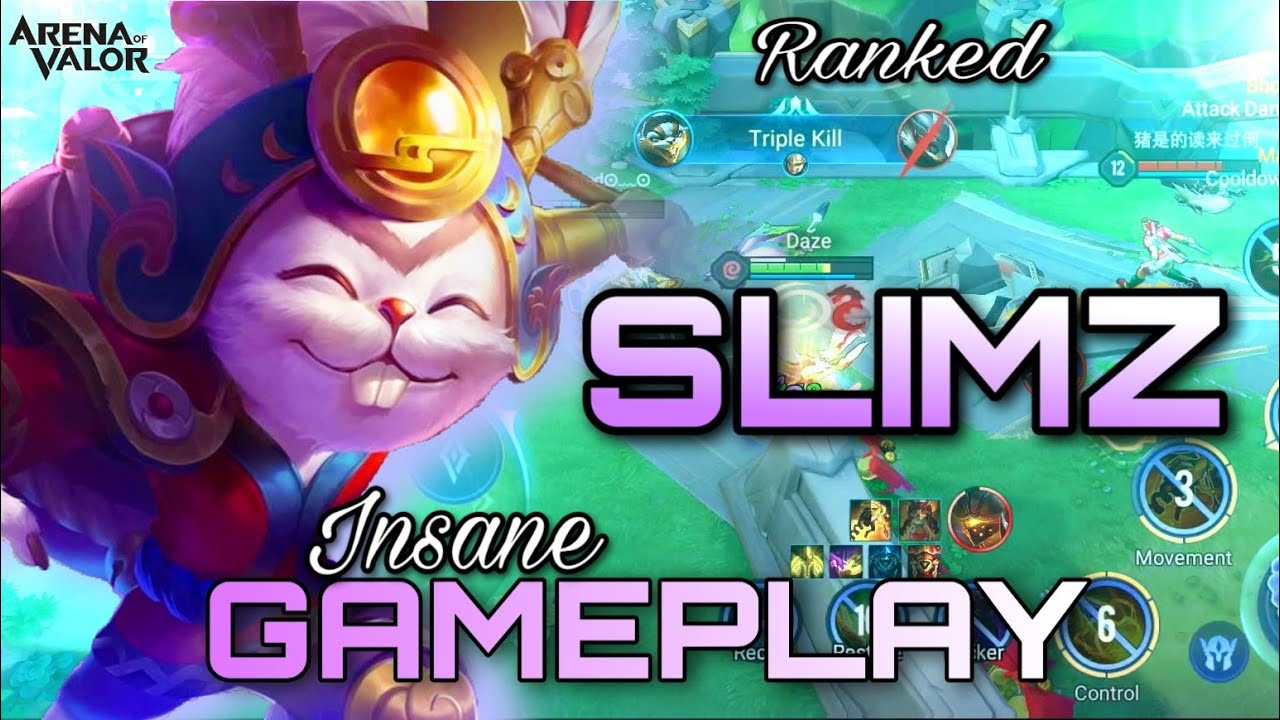 Slimz Insane Gameplay | Ranked | Arena of Valor | LiênQuân Mobile | RoV | AoV