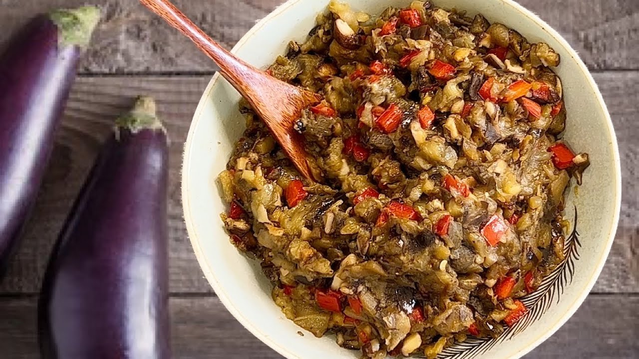 Как приготовить вкусные жареные баклажаны без добавления масла?《Обжаренное пюре из баклажанов》