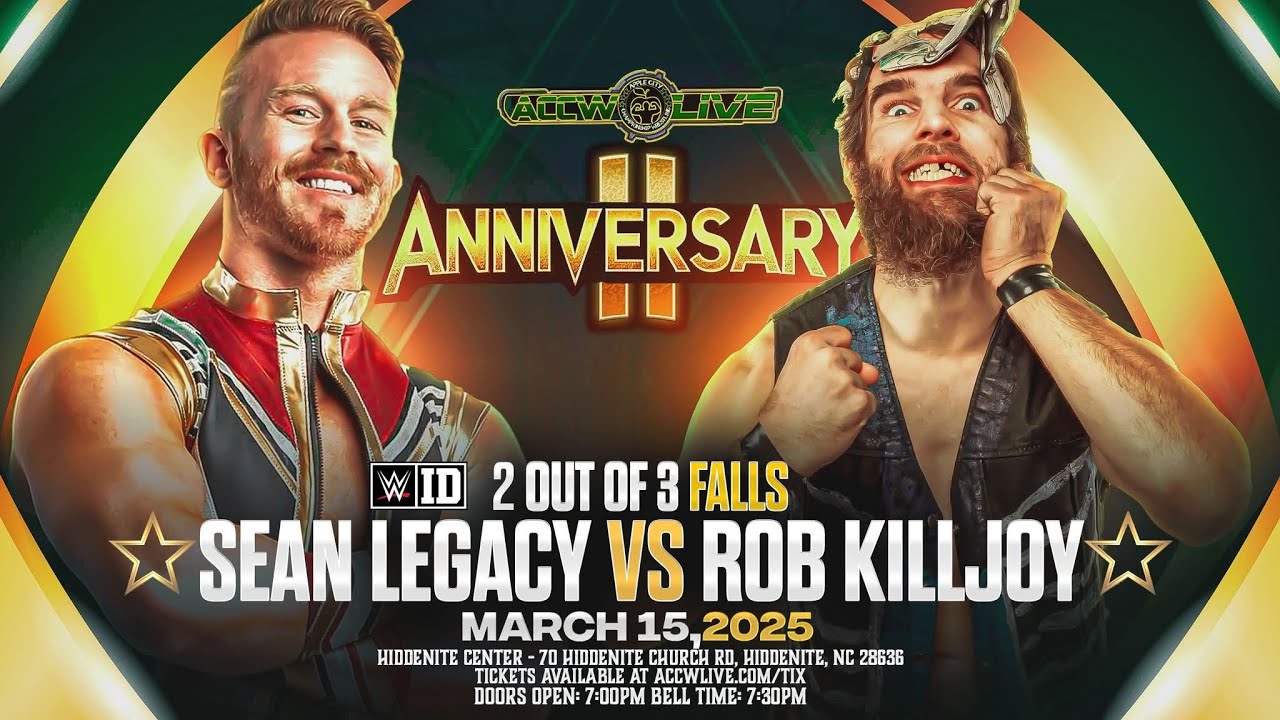 ACCW LIVE: ANNIVERSARY II (Rob Killjoy vs Sean Legacy 2/3 Falls)