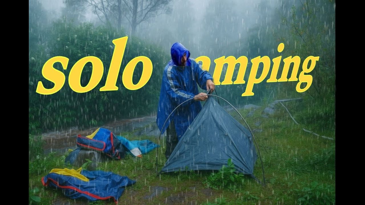 SOLO CAMPING IN HEAVY RAIN ⛈️‼️ | ULTIMATE SURVIVAL CHALLENGE #CAMPING #ADVENTURE #WILDLIFE