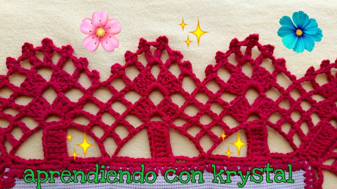 puntilla #128 una sola vuelta queda muy linda 🌷🍁🌻🦋