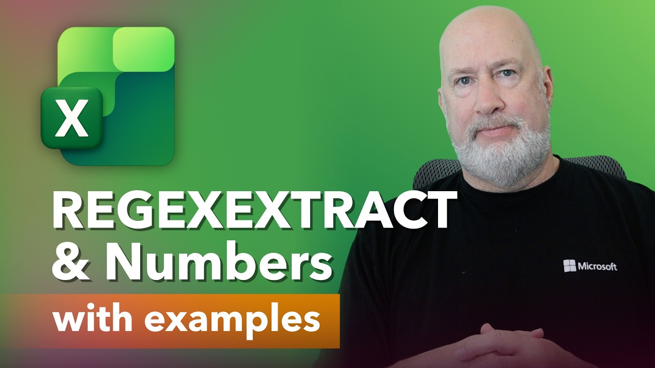 Извлечение чисел из текста в Excel с помощью функции REGEXEXTRACT