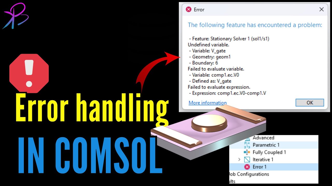 Основы обработки ошибок в программном обеспечении COMSOL Multiphysics® — Часть 1 | Учитесь с BK