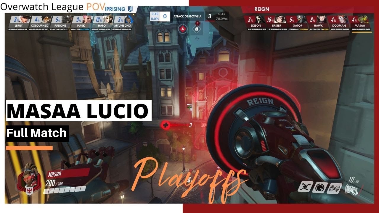 MASAA LUCIO & MERCY POV | Full Match - Playoffs | Atlanta Reign vs Boston Uprising | OWL Season 2020