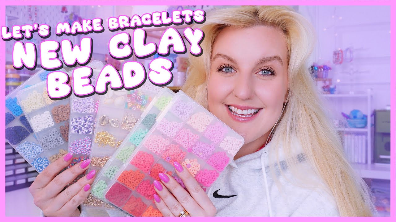 LET'S MAKE CLAY BEAD BRACELETS TOGETHER ✨new clay beads!!!✨