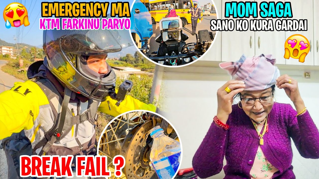 Bike ko Break Fail bhayo || EMERGENCY farkina paryo KTM || MRB Vlog ||
