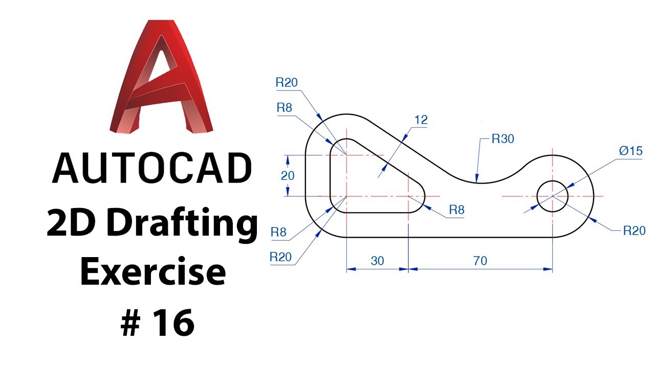 AutoCAD 2D Drafting Exercise # 16 - Basic to Advance in Hindi