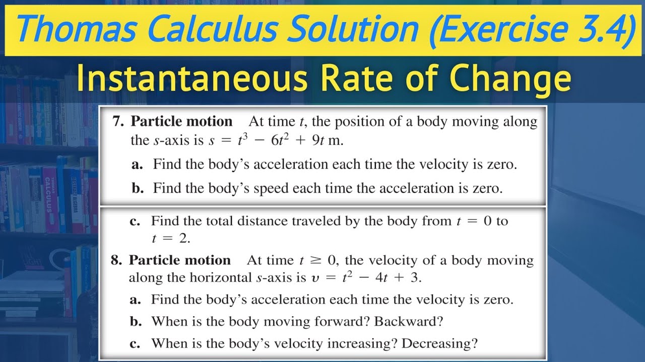 Instantaneous rate of change urdu hindi | Thomas calculus exercise 3.4 Q7 and Q8 || Lec 32