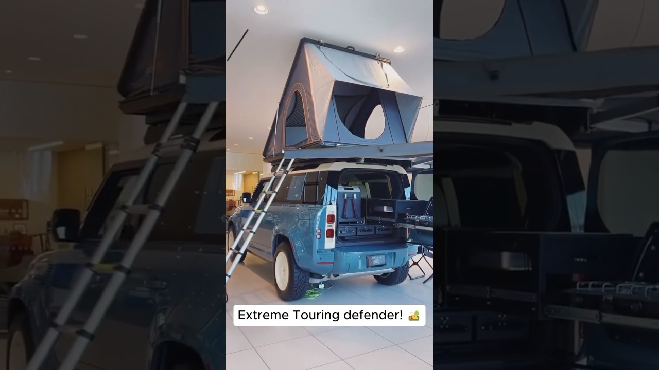 Extreme Touring Defender! 🏕️ #landroverdefender #camping #campingcarlife #newdefender