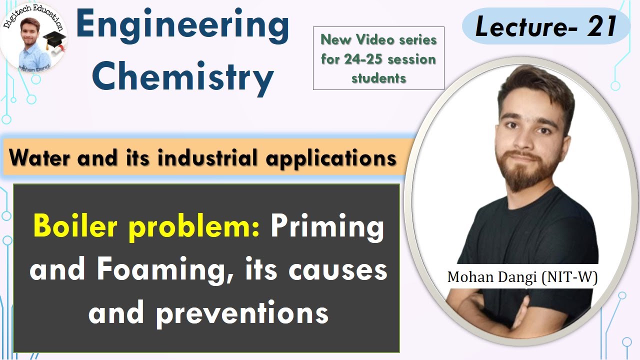Lect.-21 : Water Technology | Priming and Foaming | Priming | Foaming  Boiler problems