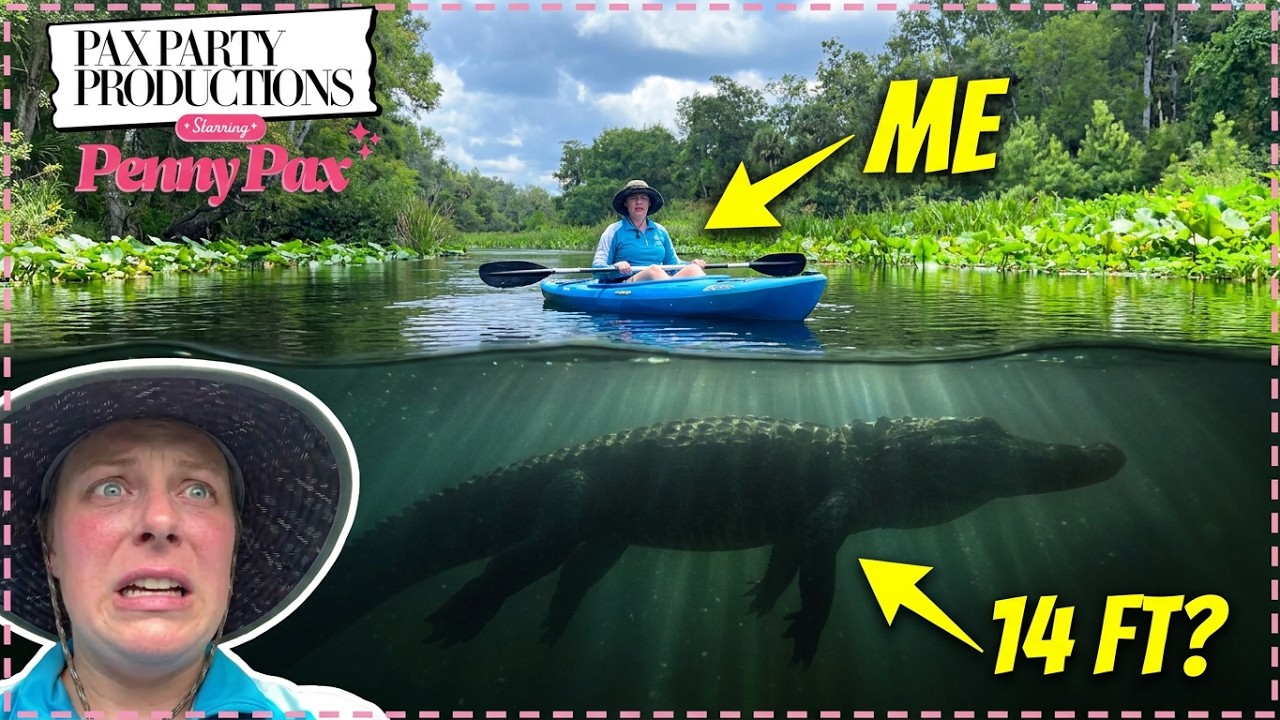 Kayaking with HUGE GATORS!!! Wekiva Island!!