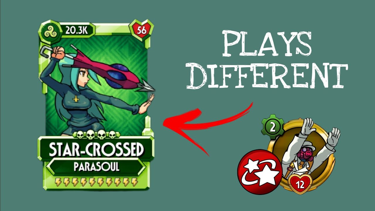STAR-CROSSED Parasoul showcase, skullgirls mobile