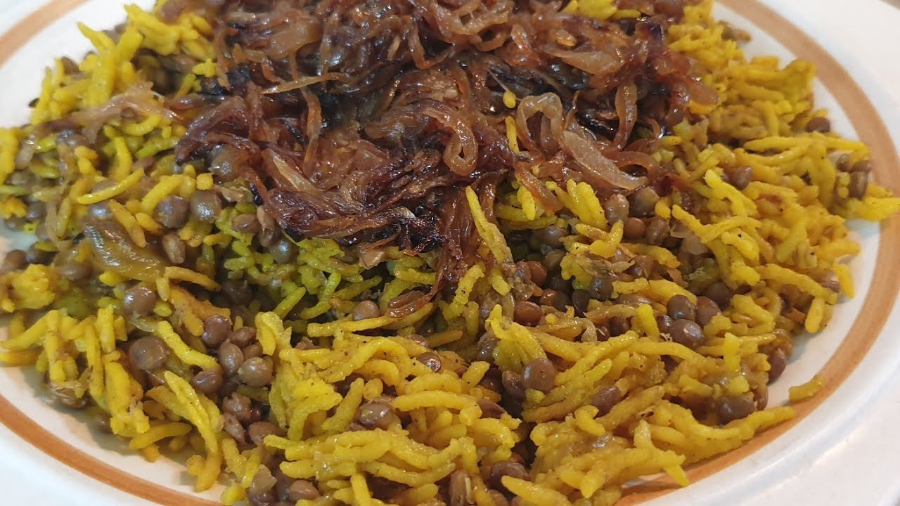 Mujadarra {riz aux lentilles libanais}