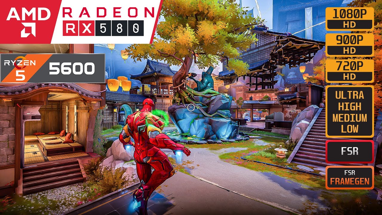 MARVEL RIVALS - RX 580 - RYZEN 5 5600