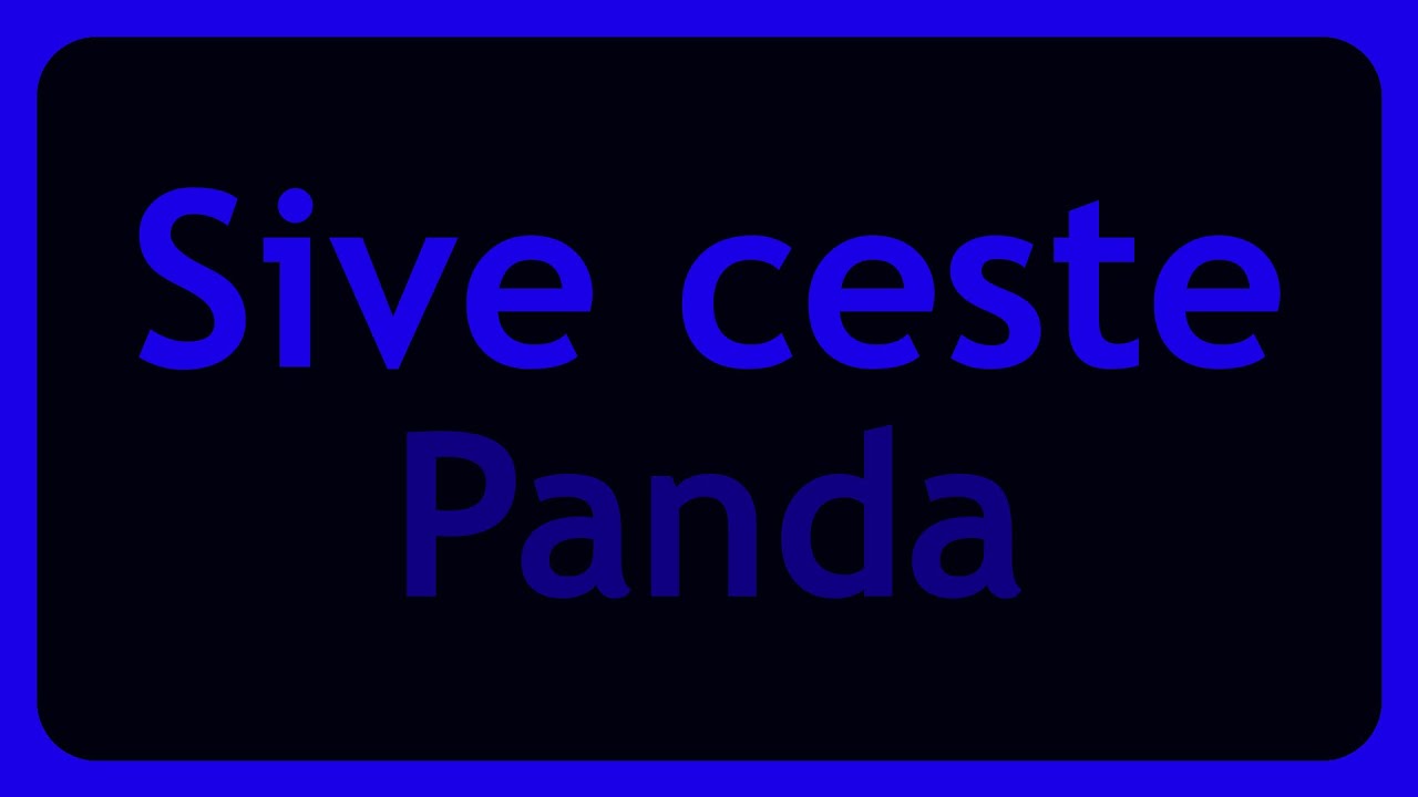 Panda - Sive ceste (Karaoke)